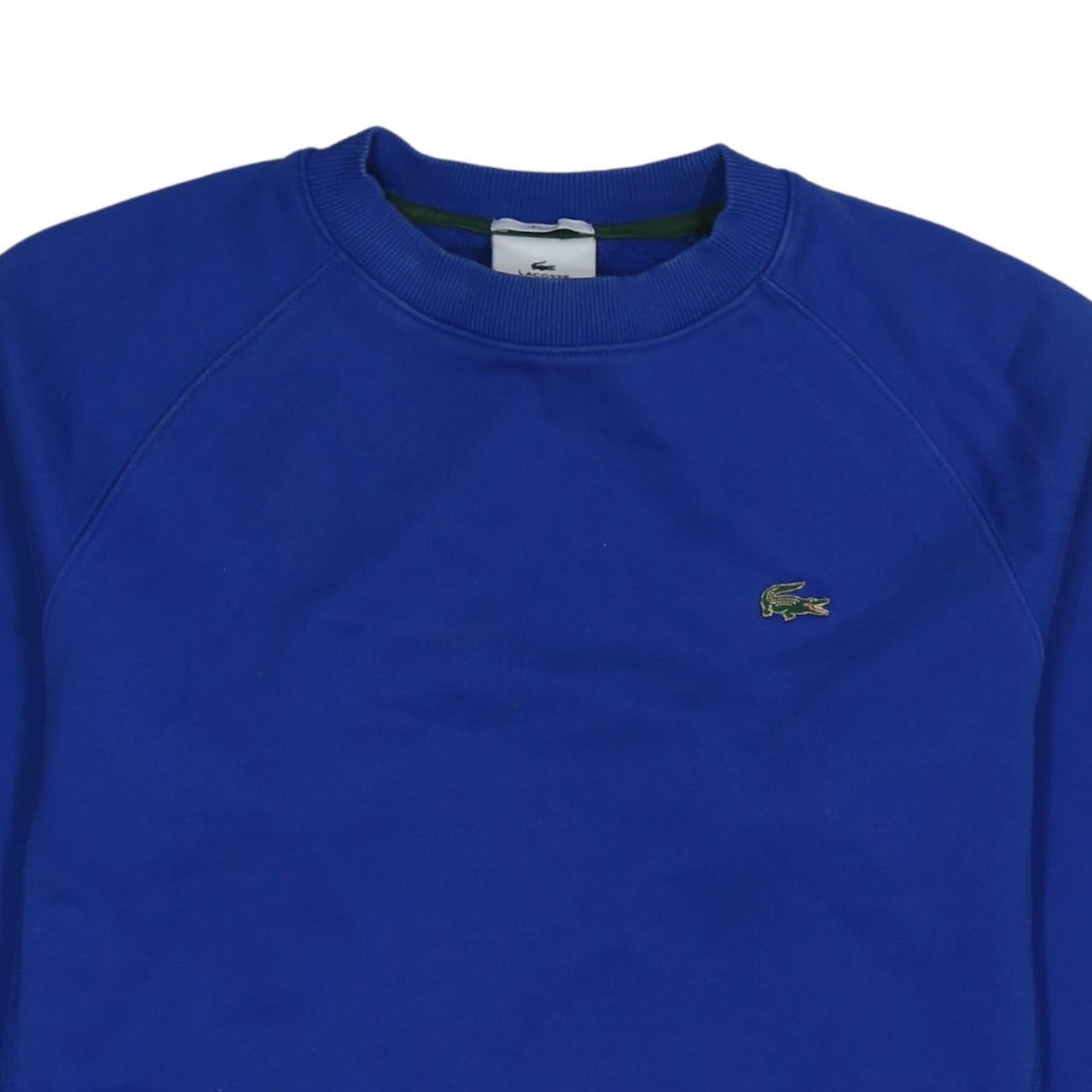 Lacoste Men's Blue Crew Neck Cotton Pullover Sweatshirt XS