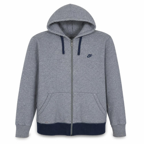 Nike Men's Grey Full Zip Fleece Hoodie XL