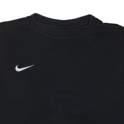 Nike Boys Black Crew Neck Sweatshirt L 12-13 Years Cotton Blend