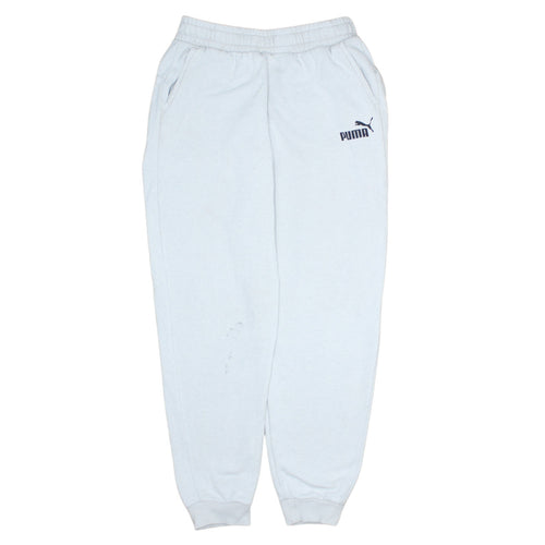 Puma Boys White Jogger Sweatpants 15-16 Yrs Fleece Comfort Active Trousers