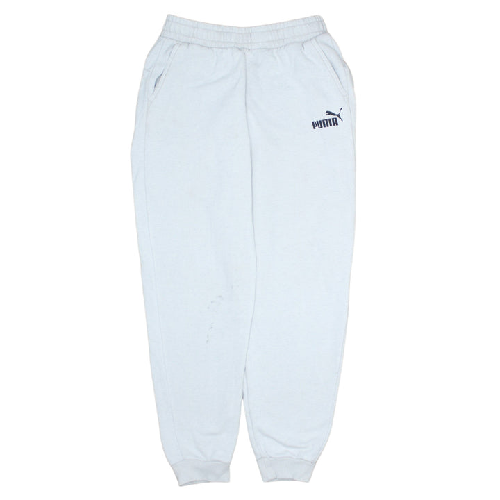 Puma Boys White Jogger Sweatpants 15-16 Yrs Fleece Comfort Active Trousers