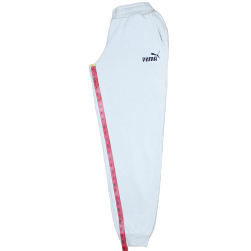 Puma Boys White Jogger Sweatpants 15-16 Yrs Fleece Comfort Active Trousers