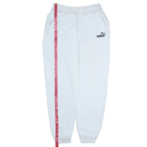 Puma Boys White Jogger Sweatpants 15-16 Yrs Fleece Comfort Active Trousers