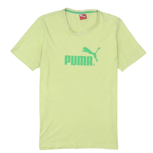 Puma Men's Green Cotton Crew Neck Sports T-Shirt M