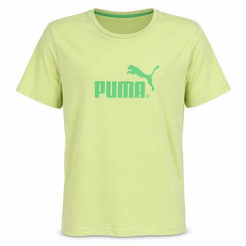 Puma Men's Green Cotton Crew Neck Sports T-Shirt M