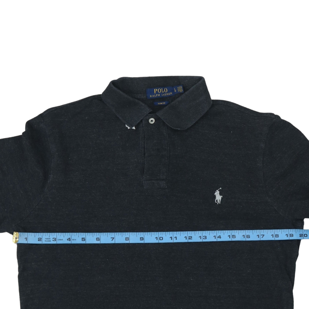 Ralph Lauren Men’s Black Slim Fit Long Sleeve Cotton Polo Shirt L