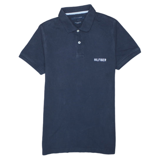 Tommy Hilfiger Men's Blue Slim Fit Cotton Polo Shirt Size S