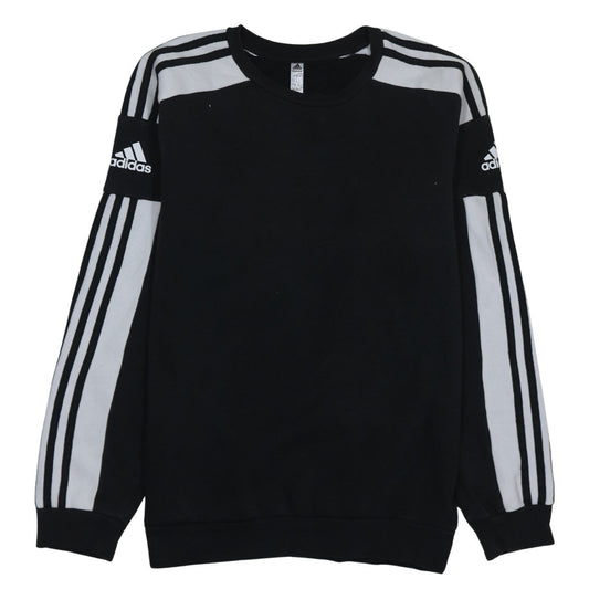 adidas Men's Black Small Pullover Sweatshirt Crew Neck Logo