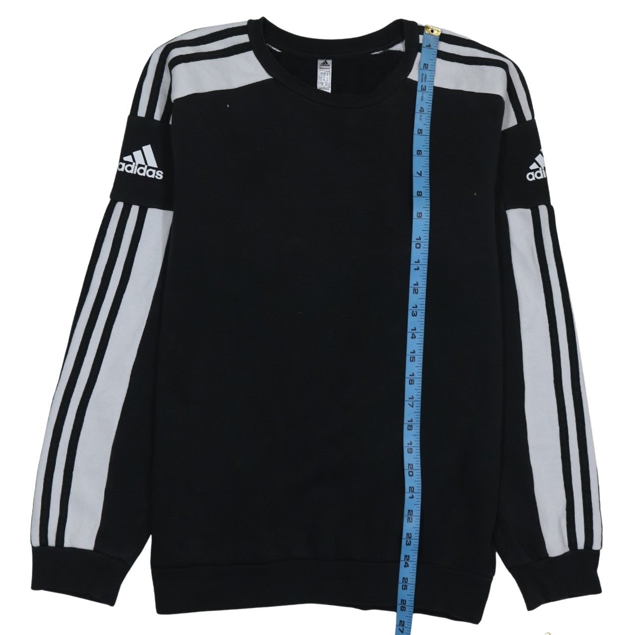 adidas Men's Black Small Pullover Sweatshirt Crew Neck Logo
