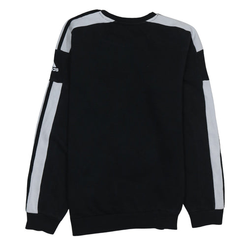 adidas Men's Black Small Pullover Sweatshirt Crew Neck Logo