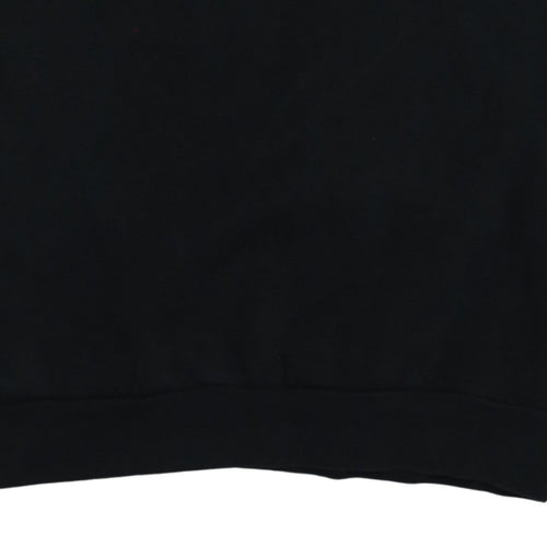 adidas Men's Black Small Pullover Sweatshirt Crew Neck Logo