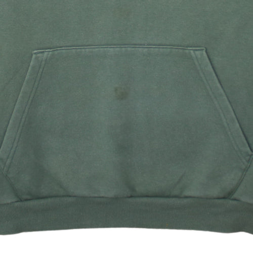 Puma Men's Green Pullover Hoodie L Logo Front Kangaroo Pocket
