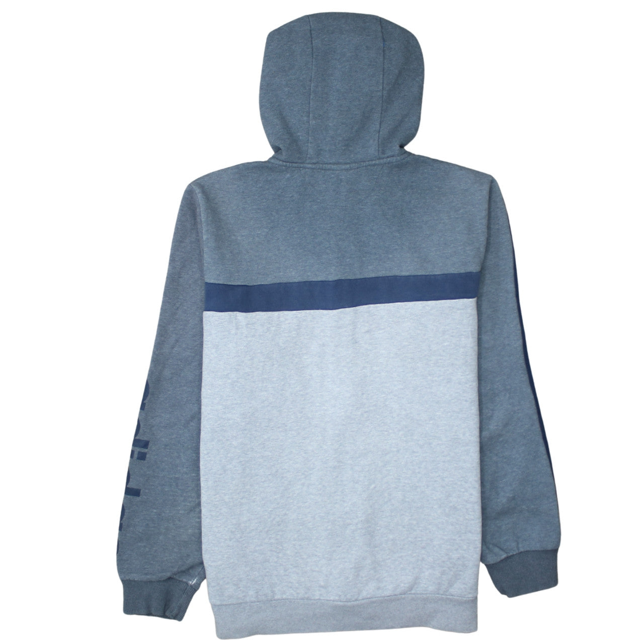 Adidas Men Grey Blue Full Zip Hoodie Medium Hooded Sweatshirt