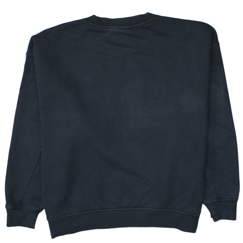 Adidas Womens Black Crew Neck Sweatshirt XS Cotton Logo Classic Style