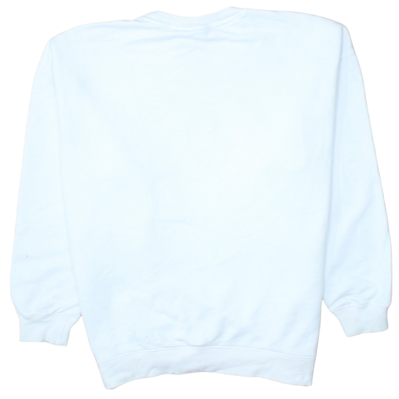 Adidas Womens White Sweatshirt Size 12 Crew Neck Logo Pullover