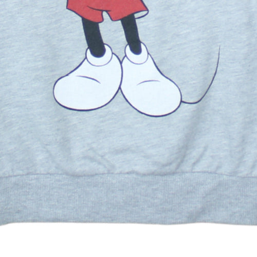 Disney Women Grey Mickey Mouse #Chill Sweatshirt Size 10