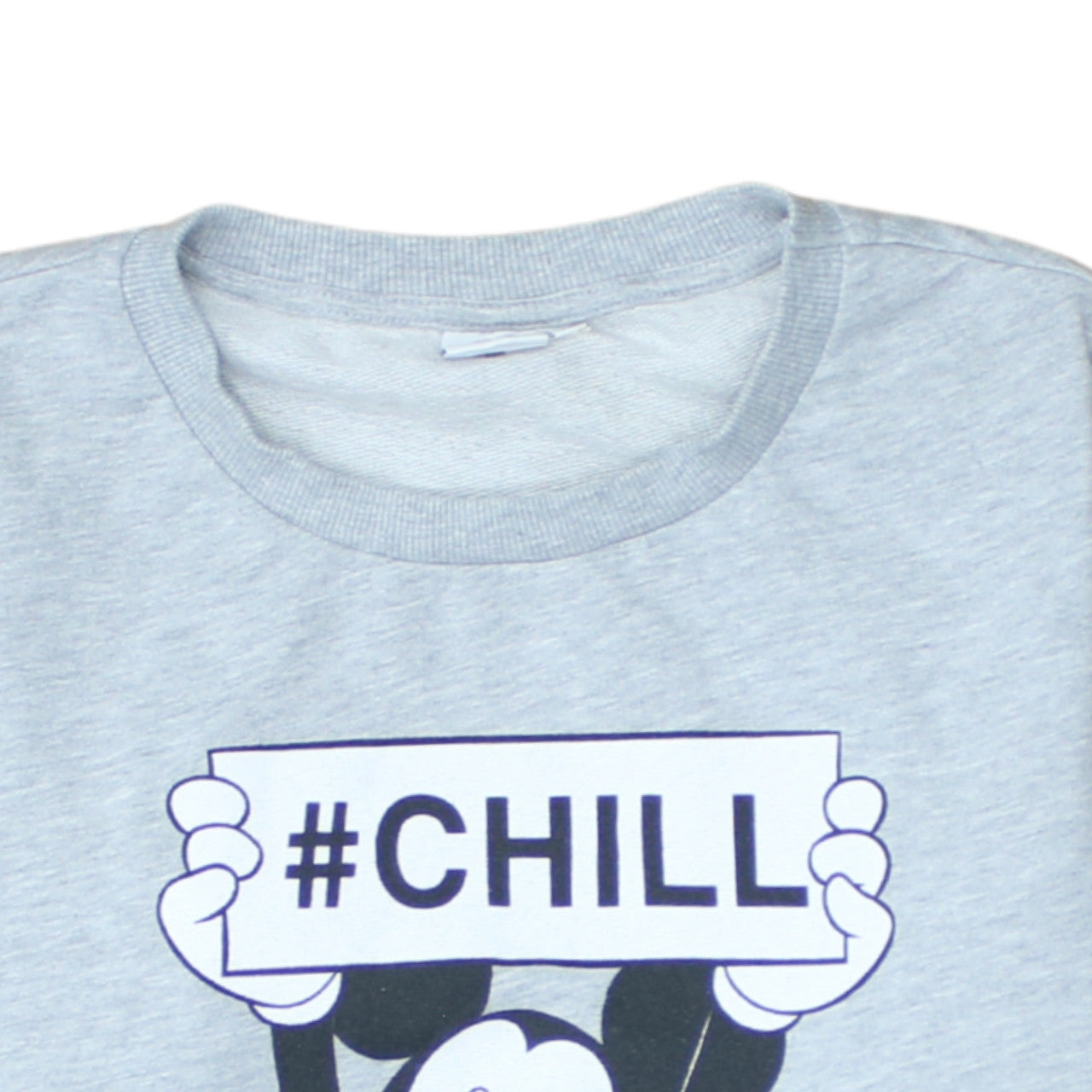 Disney Women Grey Mickey Mouse #Chill Sweatshirt Size 10