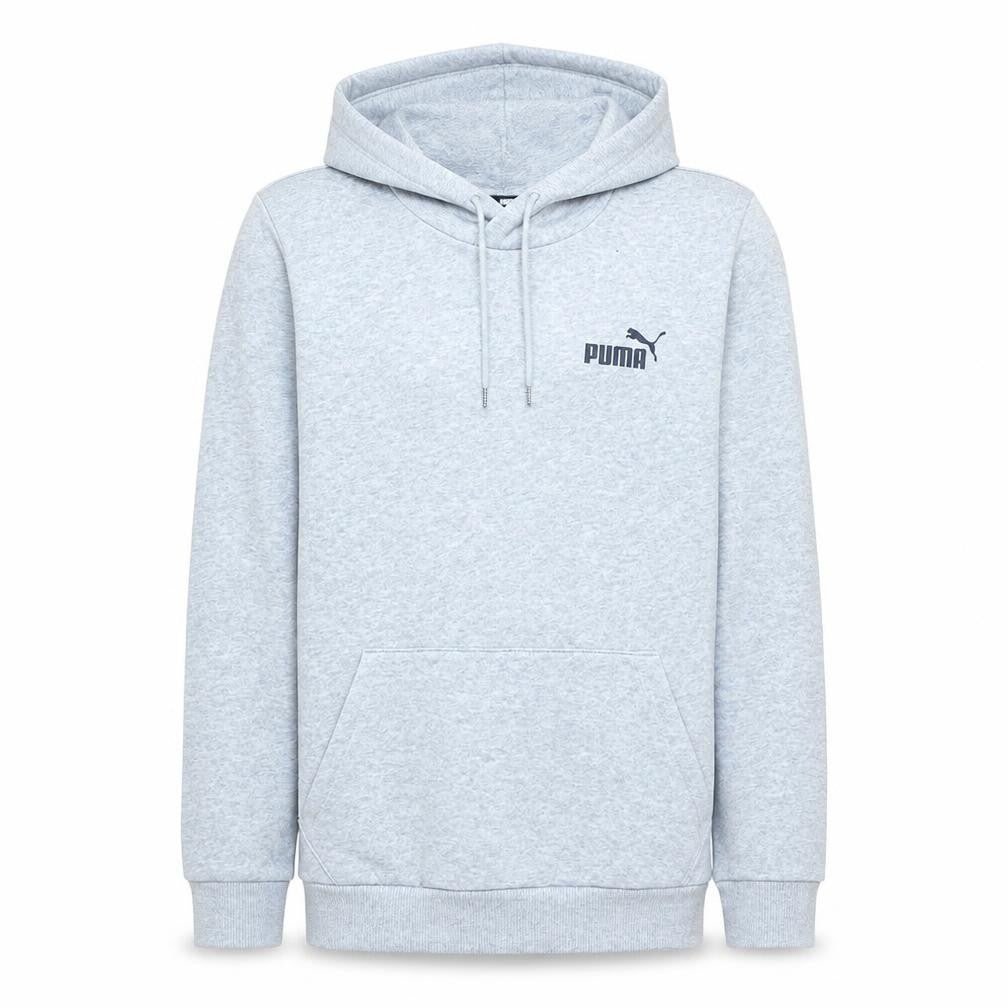 Front view of Puma Men's Grey XS Pullover Hoodie Regular Fit Fleece