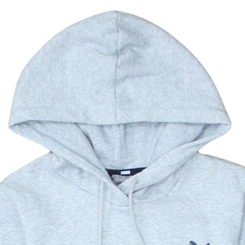 Puma Men's Grey XS Pullover Hoodie Regular Fit Fleece