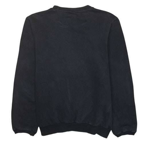 Adidas Men's Black Sequin Logo Pullover Sweatshirt Size S