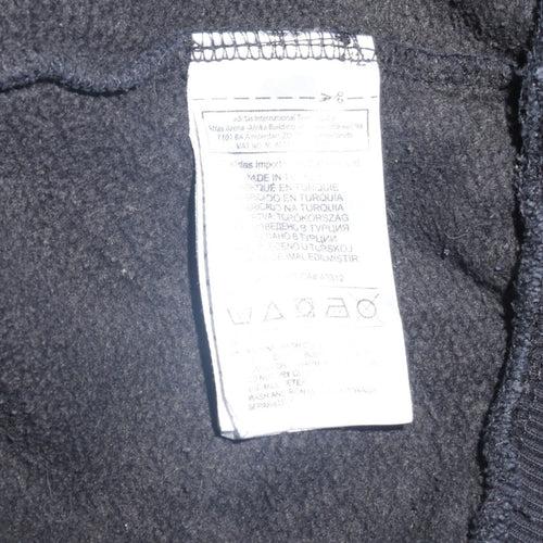 Adidas Men's Black Sequin Logo Pullover Sweatshirt Size S
