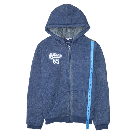 Tommy Hilfiger Boys Blue Full Zip Hooded Sweatshirt Size 164 (Age 13-14)