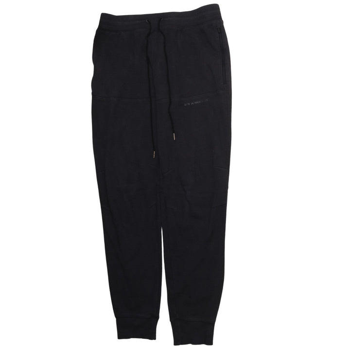 Under Armour Men's Black Jogger Sweatpants Size L Fitted Fleece