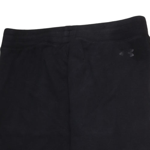 Under Armour Men's Black Jogger Sweatpants Size L Fitted Fleece