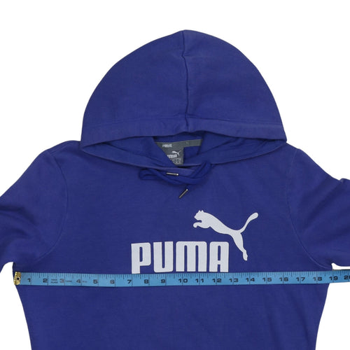 Puma Women's Blue Hooded Pullover Sweatshirt Size 10