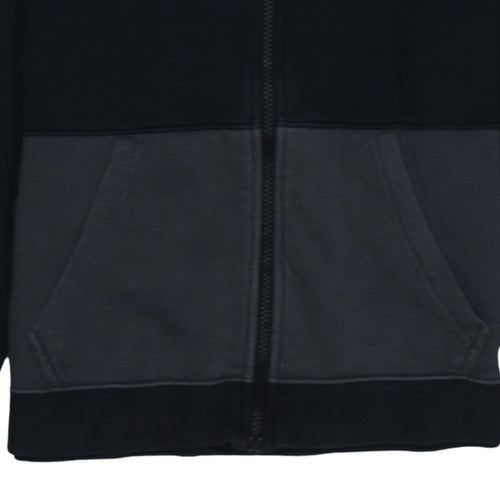 Nike Boys Black Colourblock Full Zip Hoodie XL 13-15 Years Cotton Blend