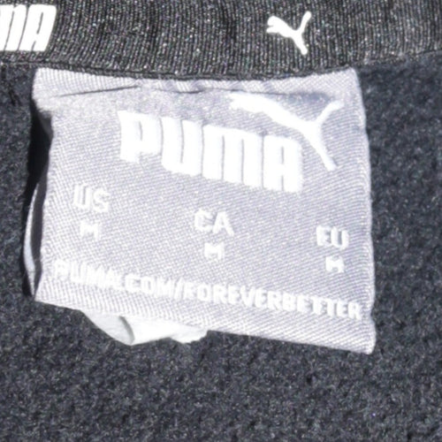 Puma Men’s Black 1/4 Zip Fleece Sweatshirt M Regular Fit