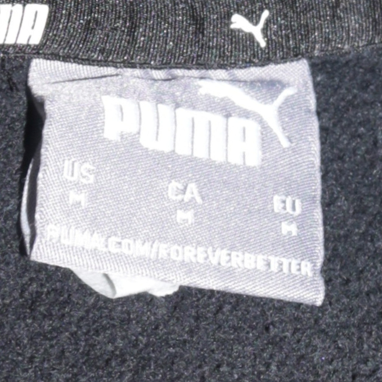 Puma Men’s Black 1/4 Zip Fleece Sweatshirt M Regular Fit