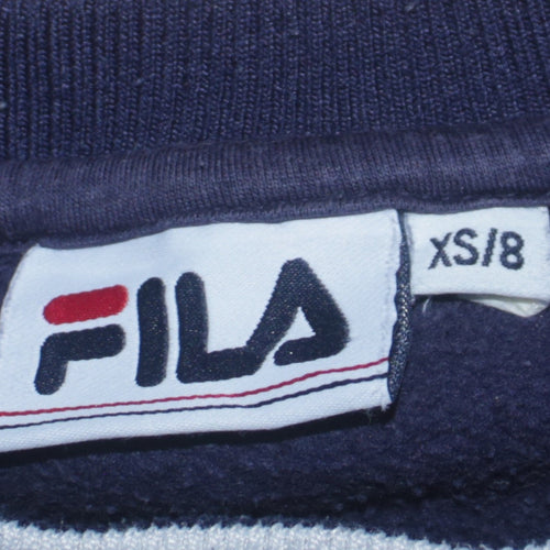 Fila Womens Navy Blue XS/8 Crew Neck Pullover Sweatshirt