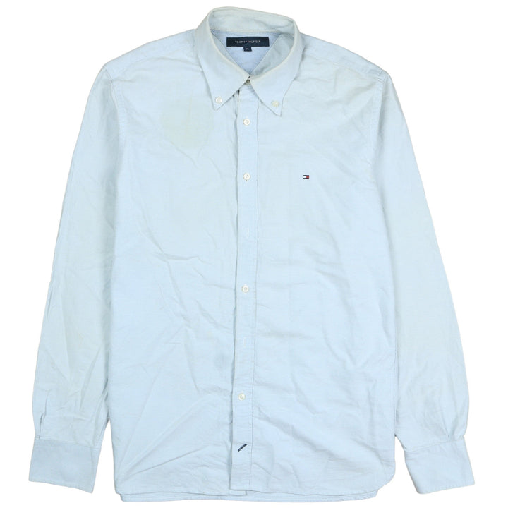 Tommy Hilfiger Men's Light Blue Cotton Button-Up Shirt M Classic Fit