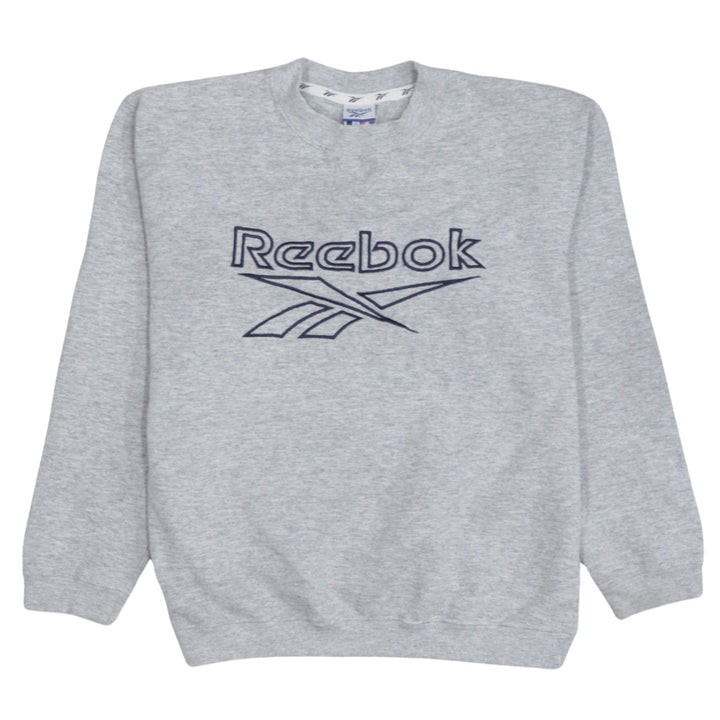 Reebok Boys Grey XL Pullover Fleece Sweatshirt with Embroidered Logo