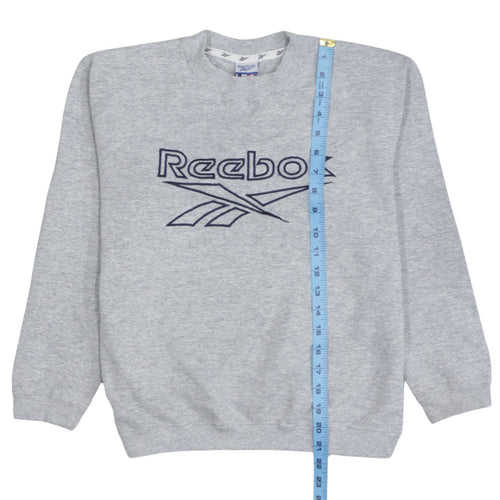 Reebok Boys Grey XL Pullover Fleece Sweatshirt with Embroidered Logo