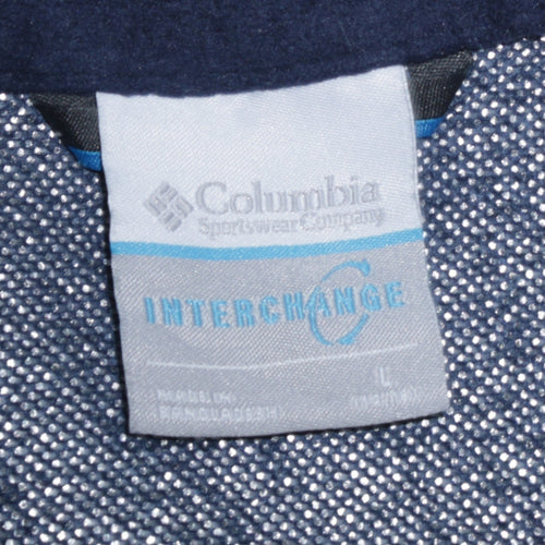 Columbia Womens Blue L Fleece Full Zip Interchange Active Jacket