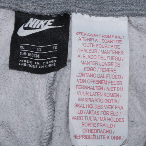 Nike Boys Grey XL Jogger Sweatpants - Elastic Waist Active Trousers