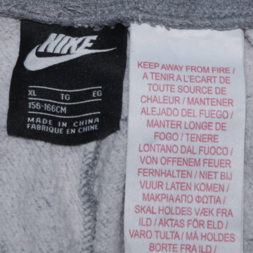 Nike Boys Grey XL Jogger Sweatpants - Elastic Waist Active Trousers