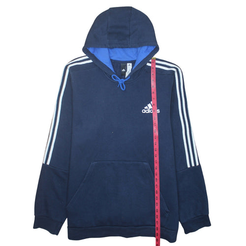 Adidas Men's Blue 2XL Pullover Hoodie Fleece Sportswear