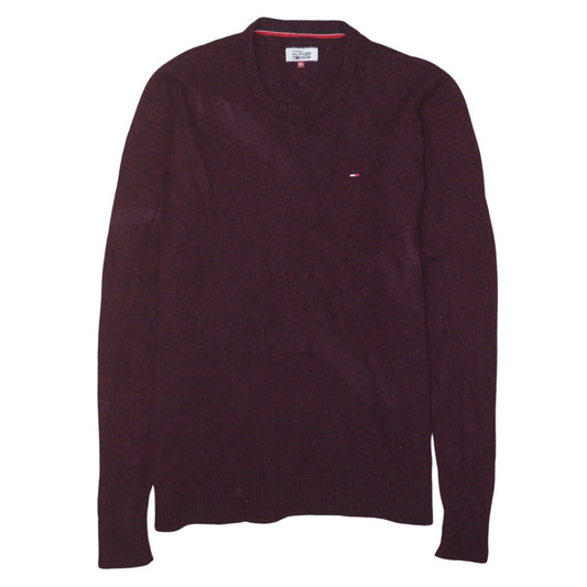 Tommy Hilfiger Men’s Red Crew Neck Wool Jumper 2XL