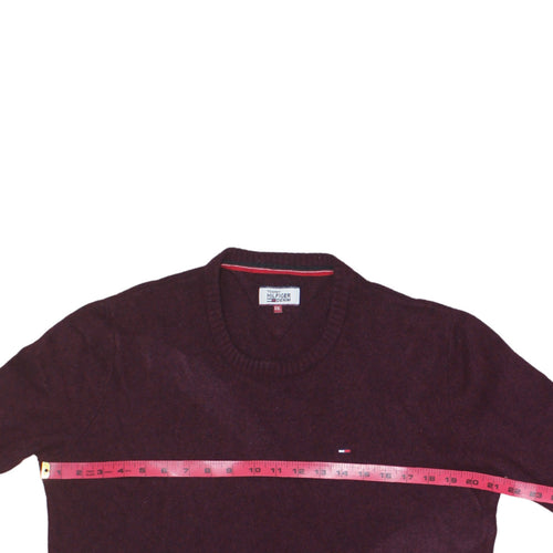 Tommy Hilfiger Men’s Red Crew Neck Wool Jumper 2XL