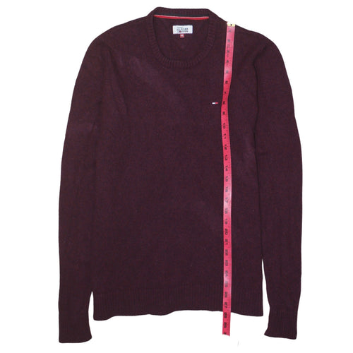 Tommy Hilfiger Men’s Red Crew Neck Wool Jumper 2XL