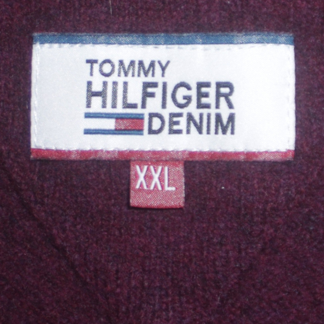 Tommy Hilfiger Men’s Red Crew Neck Wool Jumper 2XL