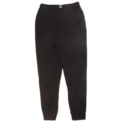 Puma Teens Black Jogger Trousers Size 14 Fleece Logo Activewear