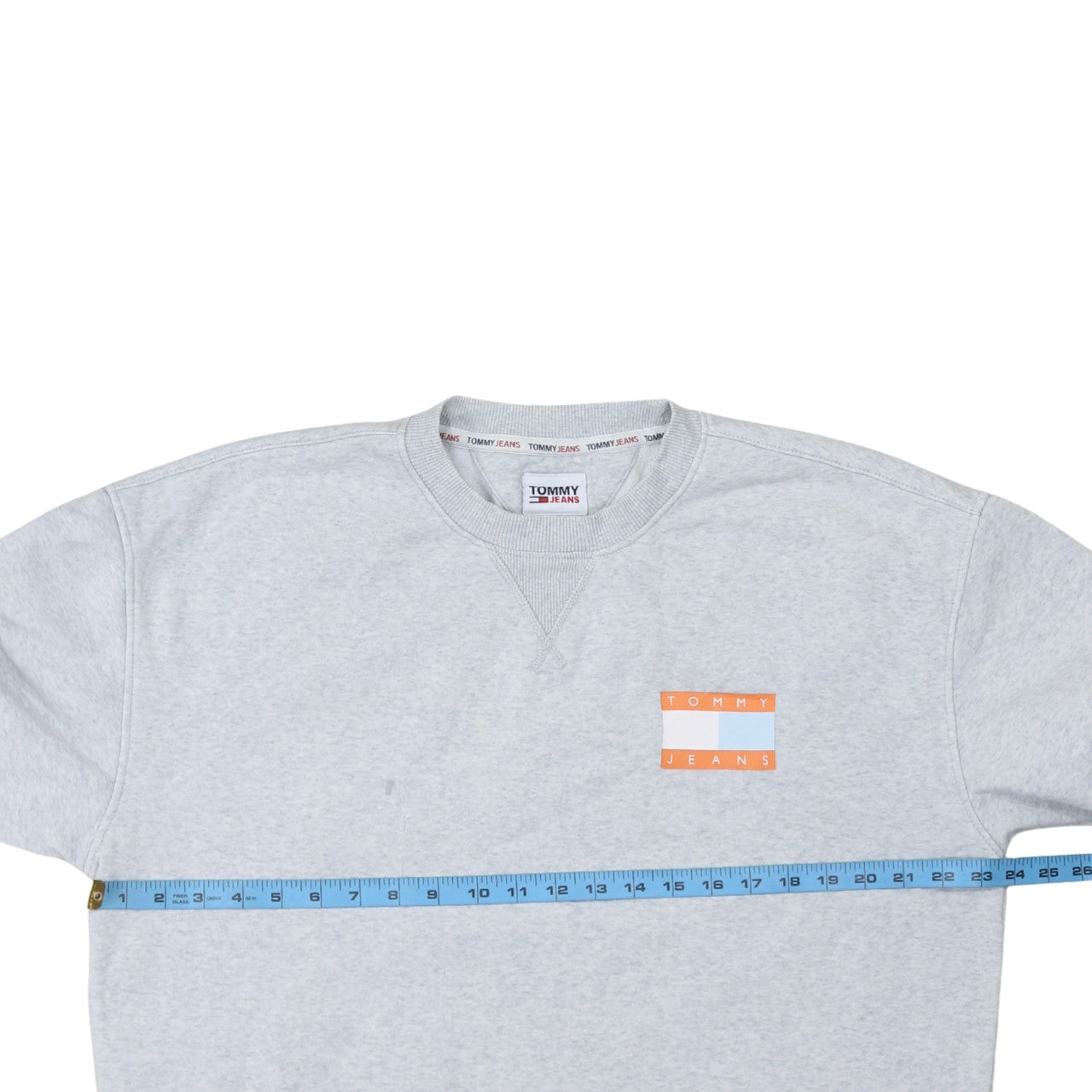 Tommy Jeans Mens Grey Logo Crew Neck Pullover Sweatshirt M