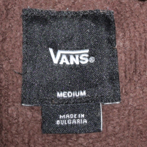 Vans Men's Brown Pullover Hoodie Medium Cotton Fleece Casual
