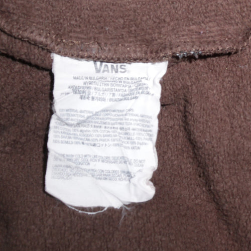 Vans Men's Brown Pullover Hoodie Medium Cotton Fleece Casual