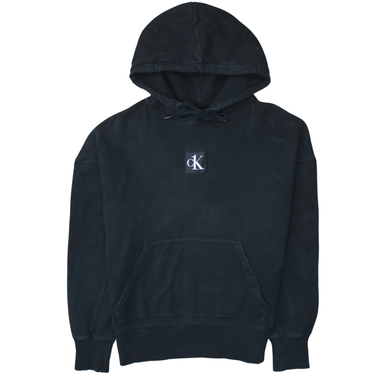 Calvin Klein Jeans Women's Black Small Pullover Hoodie 100% Cotton CK One Logo