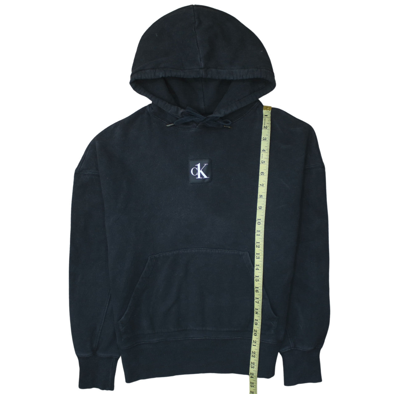 Calvin Klein Jeans Women's Black Small Pullover Hoodie 100% Cotton CK One Logo